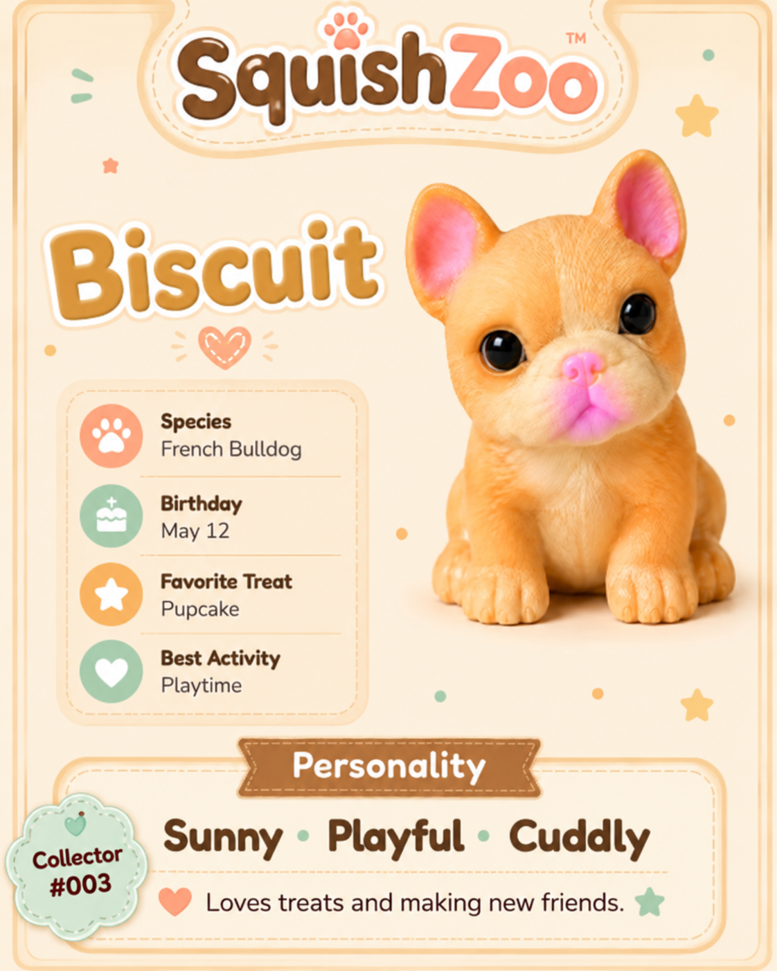 Biscuit – French Bulldog Slow-Rise Squishy