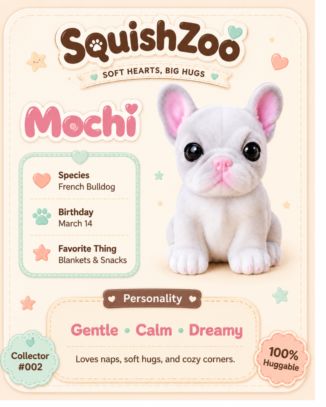 Mochi French Bulldog Squishy | SquishZoo