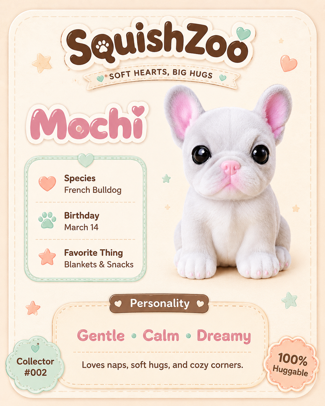 Mochi French Bulldog Squishy | SquishZoo