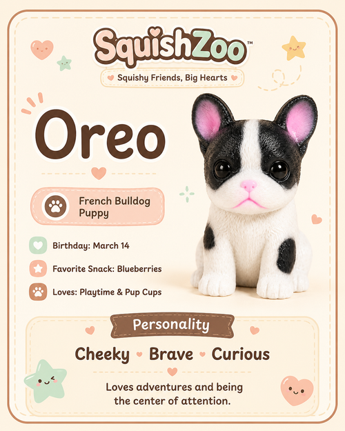 Oreo French Bulldog Squishy